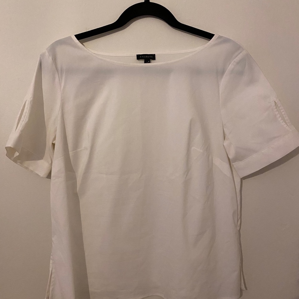 Talbots white blouse size s